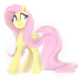 Size: 1000x1000 | Tagged: safe, artist:30clock, fluttershy, pegasus, pony, female, mare, pixiv, solo