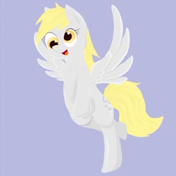 Size: 825x825 | Tagged: safe, artist:zokkili, derpy hooves, pegasus, pony, female, mare, pixiv, simple background, solo