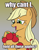 Size: 618x800 | Tagged: artist needed, safe, applejack, earth pony, pony, apple, caption, image macro, meme, parody, solo, text, that pony sure does love apples, why can't i hold all these x