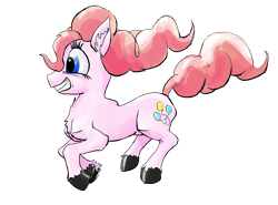 Size: 2400x1774 | Tagged: safe, artist:gildedowl, pinkie pie, earth pony, pony, female, mare, pink coat, pink mane, simple background, solo, transparent background