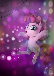 Size: 928x1300 | Tagged: safe, artist:skyeypony, pinkie pie, earth pony, pony, female, mare, pink coat, pink mane, simple background, solo