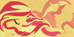 Size: 4000x2000 | Tagged: safe, artist:becauseimpink, sunset shimmer, pony, unicorn, equestria girls, minimalist, solo