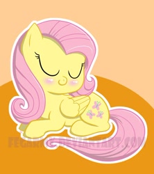 Size: 700x789 | Tagged: safe, artist:erysz, fluttershy, pegasus, pony, chibi, female, mare, pink mane, yellow coat