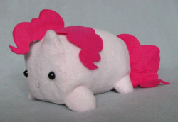 Size: 570x392 | Tagged: artist needed, safe, pinkie pie, earth pony, pony, irl, photo, plushie, ponyloaf, solo