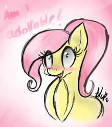 Size: 751x856 | Tagged: safe, artist:blup-chan, fluttershy, pegasus, pony, blushing, braces, dialogue, doodle, doodlecute, solo, teenager, younger