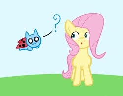 Size: 900x700 | Tagged: safe, fluttershy, pegasus, pony, bravest warriors, catbug, crossover, cute