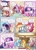 Size: 944x1294 | Tagged: safe, artist:capnpea, artist:kefkafloyd, derpibooru import, carrot top, cheerilee, flitter, fluttershy, golden harvest, pinkie pie, rainbow dash, rarity, twilight sparkle, twilight sparkle (alicorn), alicorn, earth pony, pegasus, pony, unicorn, comic:three apples, comic, female, mare, no pupils, sugarcube corner