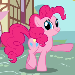 Size: 607x603 | Tagged: safe, pinkie pie, earth pony, pony, get out, solo, twiface, wrong neighborhood