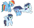 Size: 952x784 | Tagged: safe, artist:cindydreamlight, derpibooru import, rainbow dash, soarin', oc, oc:blue, oc:rainbow storm, pegasus, pony, female, filly, male, offspring, parent:rainbow dash, parent:soarin', parents:soarindash, shipping, simple background, soarindash, straight, transparent background