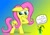 Size: 1024x727 | Tagged: safe, artist:petirep, fluttershy, pegasus, pony, assertive, crossover, sheldon j. plankton, spongebob squarepants, walking small