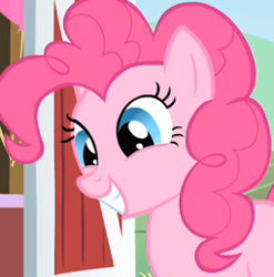 Size: 255x258 | Tagged: safe, screencap, pinkie pie, earth pony, pony, cute, female, mare, pink coat, pink mane, solo