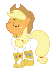 Size: 752x1062 | Tagged: safe, artist:doctorxfizzle, applejack, earth pony, pony, blonde mane, elements of harmony, female, mare, orange coat, solo