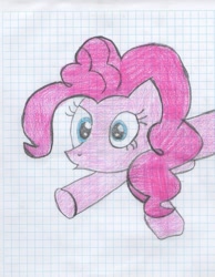 Size: 745x960 | Tagged: artist needed, safe, pinkie pie, earth pony, pony, female, mare, pink coat, pink mane, solo, traditional art