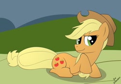 Size: 1076x743 | Tagged: safe, artist:the-bitterman, applejack, earth pony, pony, solo