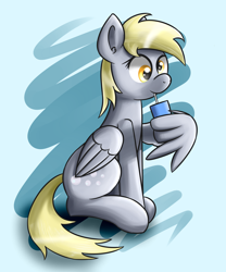 Size: 2000x2400 | Tagged: safe, artist:erockertorres, derpy hooves, pegasus, pony, drink, female, juice, juice box, mare, solo, wing hands