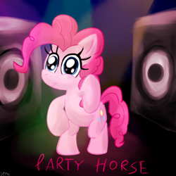 Size: 700x700 | Tagged: safe, artist:senx, pinkie pie, earth pony, pony, party, solo, speakers