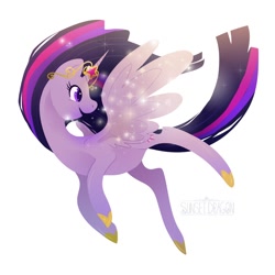 Size: 850x850 | Tagged: safe, artist:flying-fox, derpibooru import, twilight sparkle, twilight sparkle (alicorn), alicorn, pony, female, flying, mare, solo