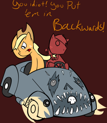 Size: 862x982 | Tagged: safe, artist:autonomous-zed, applejack, big macintosh, earth pony, pony, ask, grimdark big mac, male, parody, stallion, the little rascals, tumblr