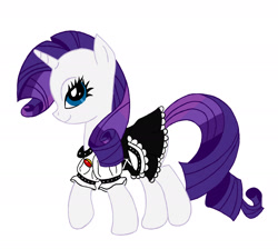 Size: 1623x1455 | Tagged: safe, artist:anna-autobot12, rarity, pony, unicorn, clothes, cosplay, costume, maid, solo