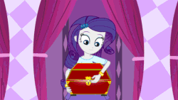 Size: 576x324 | Tagged: safe, rarity, equestria girls, equestria girls (movie), animated, box, jewelry, solo, this is our big night