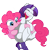 Size: 698x700 | Tagged: safe, artist:chaoskomori, artist:holsternicholson, edit, pinkie pie, rarity, earth pony, pony, unicorn, female, lesbian, raripie, raspberry, shipping, tickling, tummy buzz