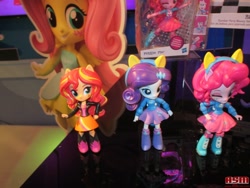 Size: 1280x960 | Tagged: safe, pinkie pie, rarity, sunset shimmer, equestria girls, clothes, cute, doll, dress, equestria girls minis, shimmerbetes, skirt, sweater, toy