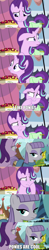 Size: 763x3869 | Tagged: safe, edit, edited screencap, screencap, maud pie, starlight glimmer, pony, rock solid friendship, brony, exploitable meme, lip bite, meme, screencap comic, starlight's confessions, sweat, sweatdrop