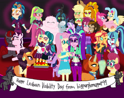 Size: 3817x3024 | Tagged: safe, artist:bigpurplemuppet99, adagio dazzle, applejack, aria blaze, diamond tiara, fluttershy, indigo zap, juniper montage, lemon zest, pinkie pie, posey shy, princess skystar, queen chrysalis, saffron masala, silver spoon, sonata dusk, sour sweet, stellar flare, sunset shimmer, twilight sparkle, twilight sparkle (alicorn), oc, oc:contralto, oc:cupcake slash, oc:curse word, oc:fluffle puff, oc:magpie, alicorn, changeling, changeling queen, earth pony, pegasus, pony, unicorn, equestria girls, ariashy, blushing, canon x oc, female, flutterblaze, food, holding hands, infidelity, junipersweet, kissing, lemonzap, lesbian, oc x oc, pasta, poseyflare, shipping, silvertiara, skypie, spaghetti, sunata, twiffron