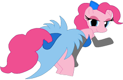 Size: 900x585 | Tagged: artist needed, safe, pinkie pie, earth pony, pony, clothes, dress, pie