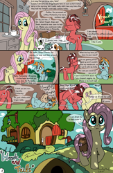 Size: 1000x1538 | Tagged: safe, artist:smudge proof, angel bunny, fluttershy, snips, oc, oc:tails, pegasus, pony, comic:heads and tails, comic
