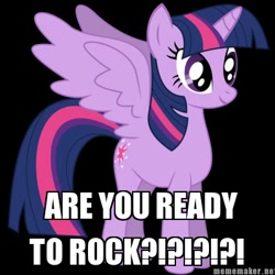 Size: 400x400 | Tagged: safe, derpibooru import, twilight sparkle, twilight sparkle (alicorn), alicorn, pony, magical mystery cure, female, image macro, mare, meme