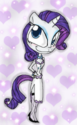 Size: 503x815 | Tagged: safe, artist:fluttershy-fantasy, rarity, anthro, solo, sonic the hedgehog (series), style emulation