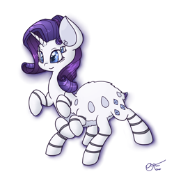 Size: 1000x1000 | Tagged: safe, artist:otterlore, rarity, drider, monster pony, original species, spider, spiderpony, cute, fluffy, simple background, solo, species swap, spiderponyrarity, white background