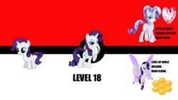 Size: 900x506 | Tagged: safe, rarity, crystal pony, pony, unicorn, butterfly rarity, crystal rarity, crystallized, evolution, evolution chart, gossamer wings, heart, honeycomb (structure), pokéball, pokémon, ponylution bundle