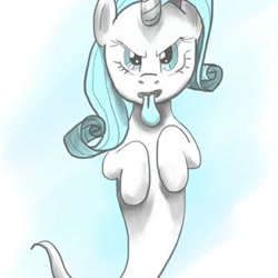 Size: 320x320 | Tagged: safe, artist:telgin, rarity, ghost, ghost pony, pony, unicorn, dragon ball z, super ghost kamikaze