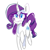 Size: 1280x1280 | Tagged: safe, artist:aradiamegidone, rarity, pony, unicorn, female, horn, mare, solo, white coat