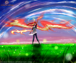 Size: 1400x1167 | Tagged: safe, artist:silver-wingx, sunset shimmer, equestria girls, solo, sunset phoenix