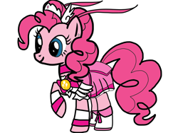 Size: 1024x768 | Tagged: safe, artist:omegaridersangou, pinkie pie, earth pony, pony, costume, cure happy, precure, pretty cure, smile precure, solo