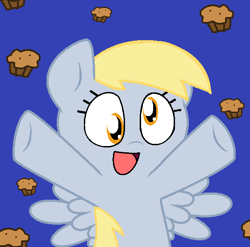 Size: 560x553 | Tagged: safe, artist:pupster0071, derpy hooves, pegasus, pony, female, mare, nya, solo