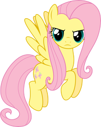 Size: 5265x6614 | Tagged: safe, artist:hawk9mm, fluttershy, pegasus, pony, g4, absurd resolution, female, flying, mare, simple background, solo, transparent, transparent background, unamused, vector