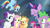 Size: 1279x720 | Tagged: safe, derpibooru import, screencap, applejack, fluttershy, pinkie pie, rainbow dash, rarity, twilight sparkle, twilight sparkle (alicorn), alicorn, earth pony, pegasus, pony, unicorn, twilight's kingdom, animation error, female, hub logo, mane six, mare