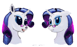 Size: 500x309 | Tagged: safe, artist:hereticalrants, rarity, pony, unicorn, animated, hoers, simple background, transparent, transparent background