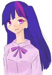 Size: 454x657 | Tagged: safe, derpibooru import, twilight sparkle, human, female, humanized, multicolored hair