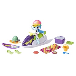 Size: 1500x1500 | Tagged: safe, derpibooru import, rainbow dash, tank, equestria girls, beach, doll, equestria girls minis, jet ski, merchandise, mlp merch, mlpmerch, toy