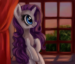 Size: 1024x870 | Tagged: safe, artist:vasilisavishnevskaya, rarity, pony, unicorn, female, horn, mare, solo, white coat