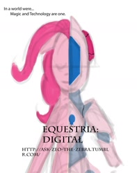 Size: 1280x1628 | Tagged: safe, artist:zeo, pinkie pie, earth pony, pony, robot, 30 minute art challenge, female, mare, pink coat, pink mane