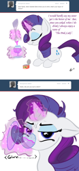 Size: 800x1720 | Tagged: safe, artist:gavalanche, rarity, pony, unicorn, magic, sterno, tumblr