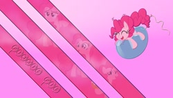 Size: 1920x1080 | Tagged: safe, artist:thegreatfrikken, pinkie pie, earth pony, pony, balloon, filly, wallpaper