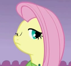 Size: 458x424 | Tagged: safe, fluttershy, pegasus, pony, female, mare, pink mane, yellow coat