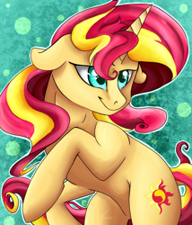 Size: 690x806 | Tagged: safe, artist:crecious, sunset shimmer, pony, unicorn, solo